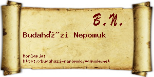 Budaházi Nepomuk névjegykártya